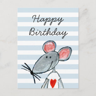 Carte Postale Aimer la souris
