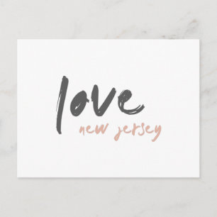 Carte Postale Aimer le New Jersey   NJ USA Minimalisme Moderne d