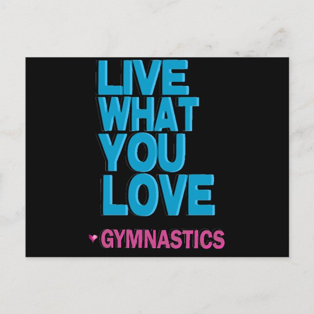 Carte Postale Aimer les cadeaux de gymnastique (Devant)