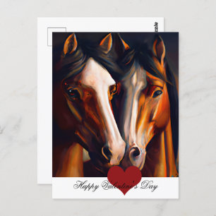 Carte Postale Aimer les chevaux valentine
