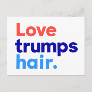CARTE POSTALE "AIMER LES CHEVEUX DES TRUMPS"