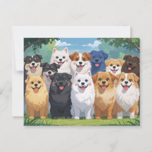 Carte Postale Aimer les chiens