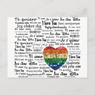 Carte Postale Aimer les langues étrangères