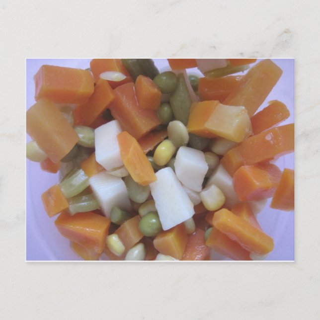 Carte Postale Aimer les légumes mixtes (Devant)