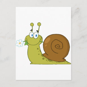 Carte Postale Aimer l'escargot