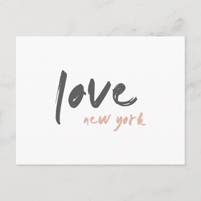 Carte Postale Aimer New York | NYC USA Moderne Wanderlust Rose (Devant)