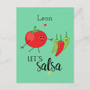 Carte Postale Aimer Salsa Danser Humour Cute Citation de nourrit