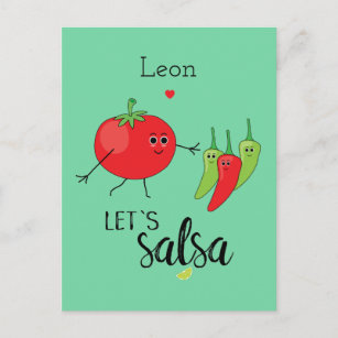 Carte Postale Aimer Salsa Danser Humour Cute Citation de nourrit
