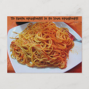 Carte Postale Aimer Spaghetti