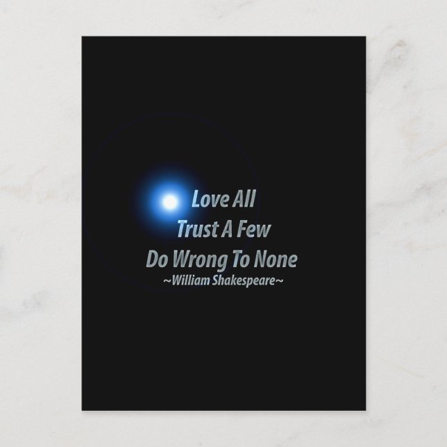 Carte Postale Aimer Tout Faire Confiance Quelques-Uns Ne Font Pa (Devant)