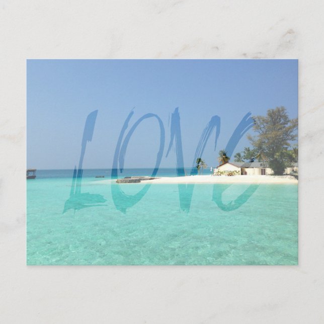 Carte Postale Aimer un graffiti blanc transparent (Devant)