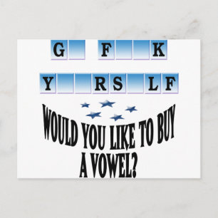 Carte Postale Aimeriez-vous acheter une voyelle ?