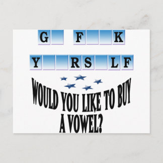 Carte Postale Aimeriez-vous acheter une voyelle ?