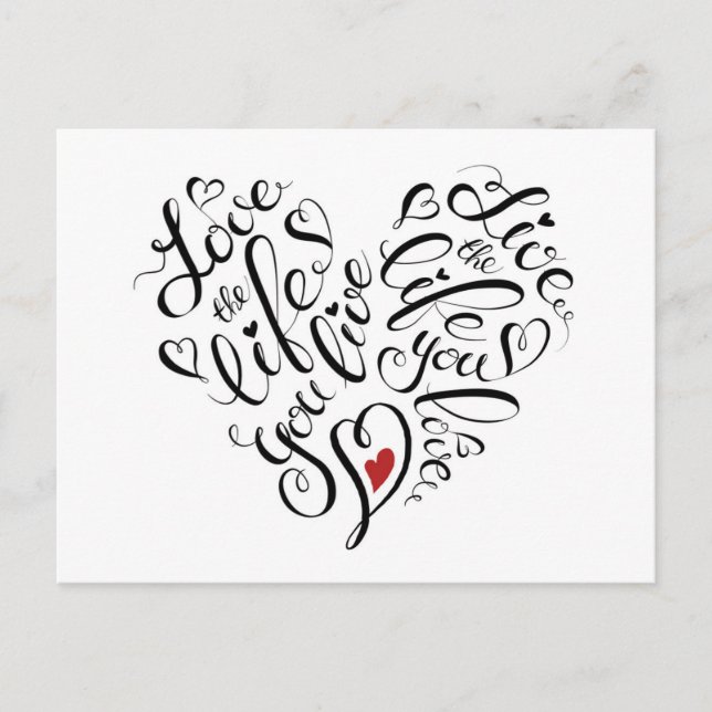 Carte Postale Aimez La Vie Que Vous Vivez (Devant)