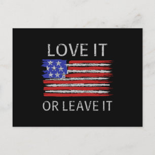 Carte Postale Aimez-le ou laissez-le États-Unis Drapeau