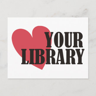 Carte Postale Aimez votre bibliothèque