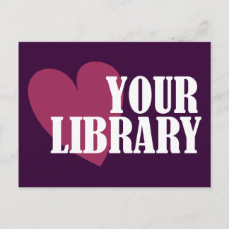 Carte Postale Aimez votre bibliothèque