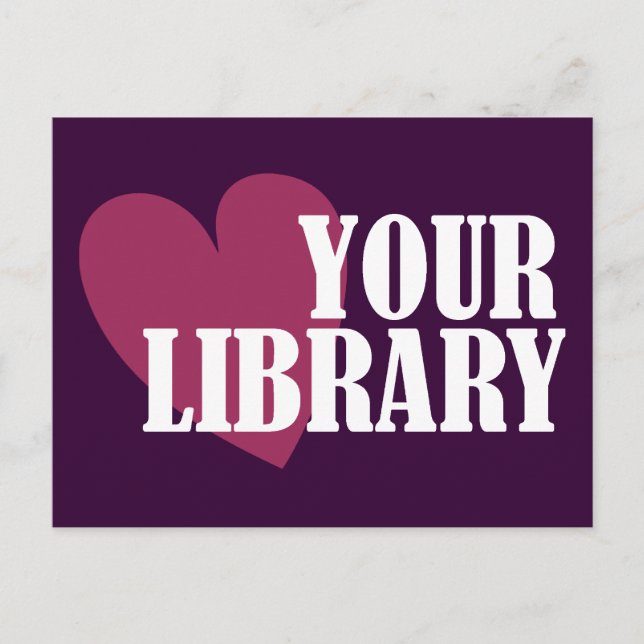 Carte Postale Aimez votre bibliothèque (Devant)