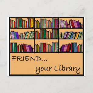 Carte Postale Aimez votre bibliothèque