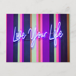 Carte Postale Aimez votre vie Colorée Mots positifs