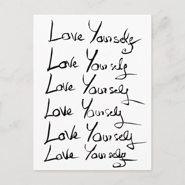 Carte Postale Aimez-vous ! Citation calligraphie motivationnelle (Devant)