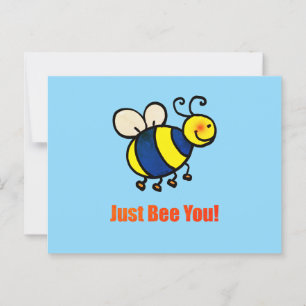 Carte Postale Aimez-Vous Heureux Abeille Caricature