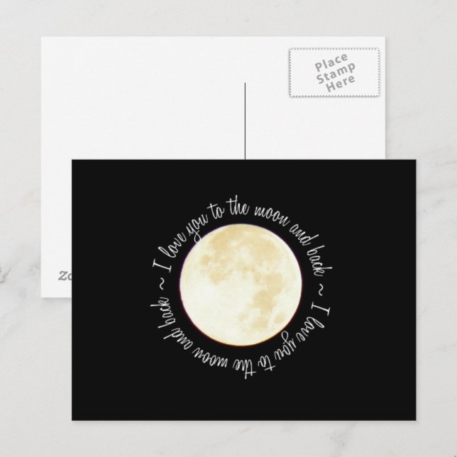 Carte Postale Aimez-vous la Lune (Devant / Derrière)