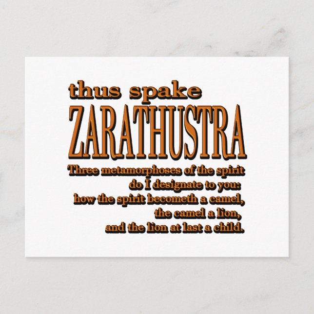 Carte Postale Ainsi Parler Zarathustra (Devant)