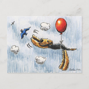 Carte Postale Aire-Balloon Airedale Terrier