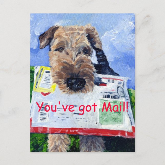Carte postale Airedale Terrier ! (Devant)