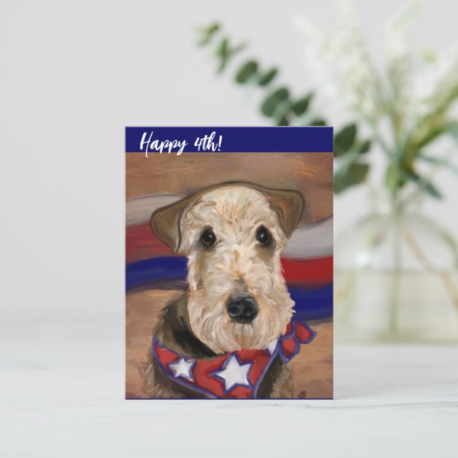 Carte Postale Airedale Terrier (Debout devant)