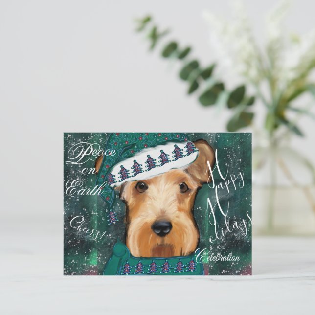 Carte Postale Airedale Terrier  (Debout devant)