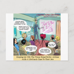 Carte Postale Airline LifeCoach, classe Funny