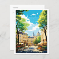 Aix En Provence France illustration de voyage vint
