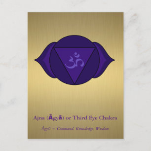 Carte Postale Ajna (Agyā) ou Third Eye Chakra