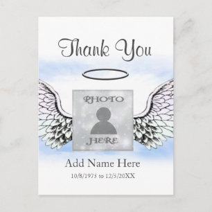 Carte Postale Ajouter initial Merci Ailes
