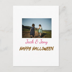 Carte Postale ajouter le nom de la photo texte Halloween enfants