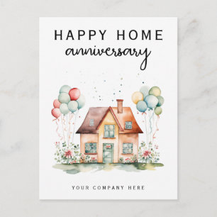Carte Postale Ajouter le nom de l'entreprise Balloon House Anniv