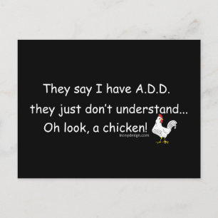 Carte Postale AJOUTER L'Humour De Poulet Dit