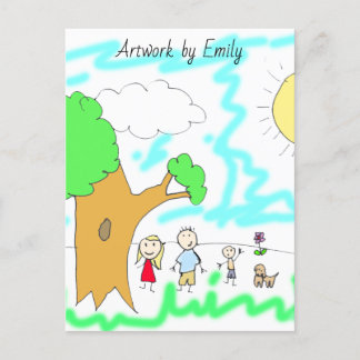 Carte Postale Ajouter l'oeuvre de votre enfant à cette oeuvre