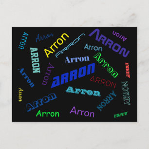Carte Postale Ajouter n'importe quel nom ou mot   Multicolore