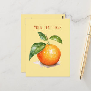 Carte Postale Ajouter un fruit de message orange