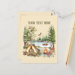 Carte Postale Ajouter un message aux amoureux du camping