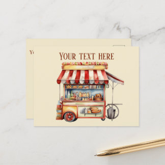 Carte Postale Ajouter un message aux fournisseurs de hotdog mign