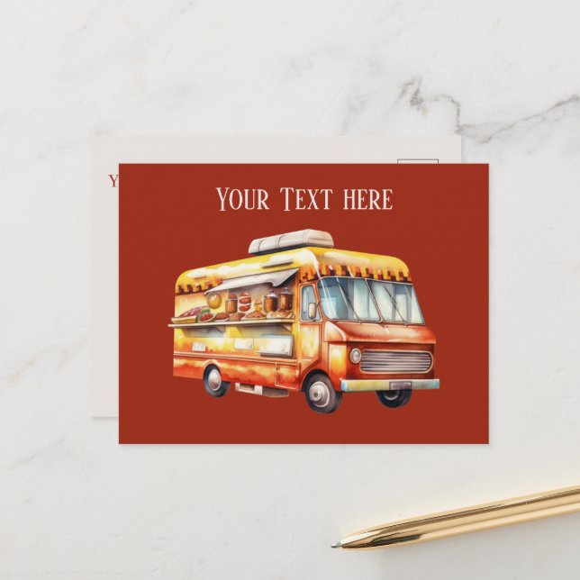 Carte Postale Ajouter un message aux fournisseurs de hotdog mign (Devant/Arrière en situation)