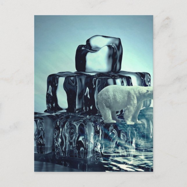 Carte Postale Ajouter Un SLOGAN Pour Sauver La Planète Ours Pola (Devant)