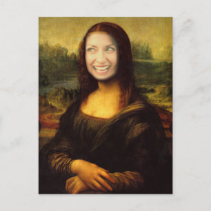 Carte Postale Ajouter un visage Mona Lisa