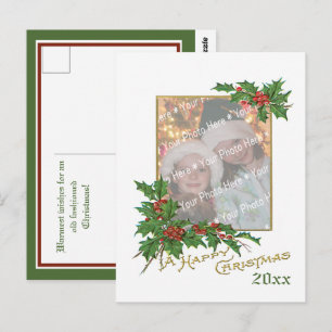 Carte Postale Ajouter une photo Vintage Joyeux Noël