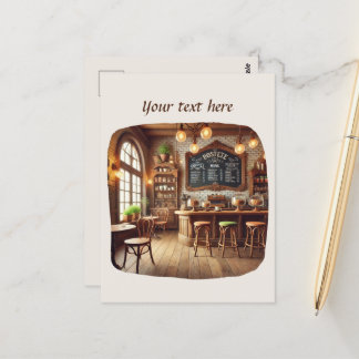 Carte Postale Ajouter votre café texte