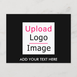 Carte Postale Ajouter votre logo et texte personnalisé Moderne B
